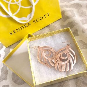 Kendra Scott Gold Leaf Earrings